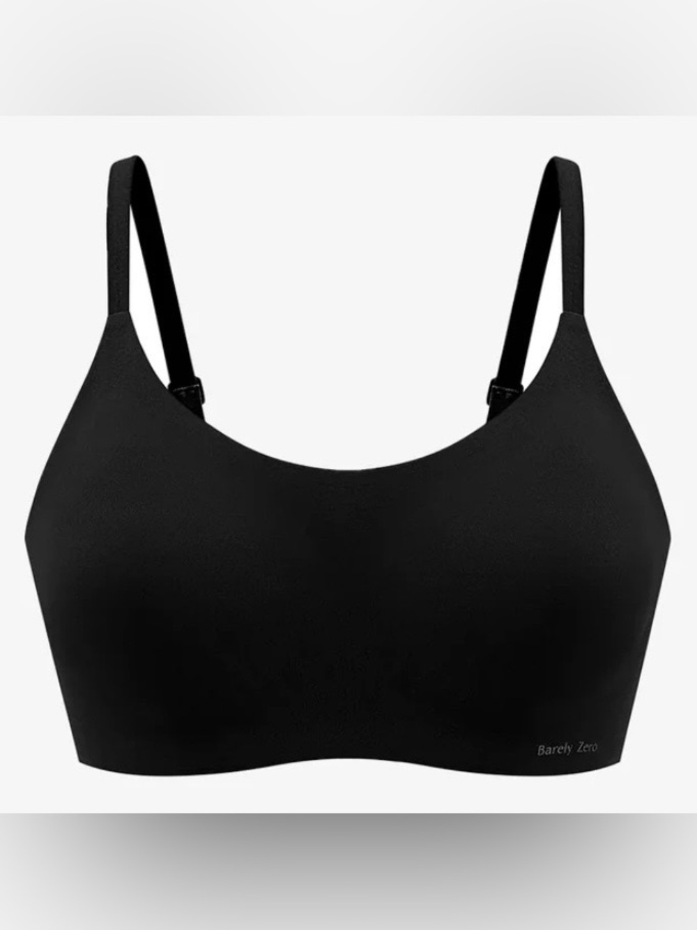 Neiwai Barely Zero Spaghetti Strap Bra Black Womens One Size Like New